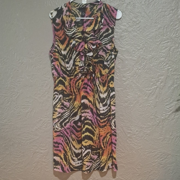 Lane Bryant Pink and Orange Patterned Dress Size 16 - Picture 1 of 9